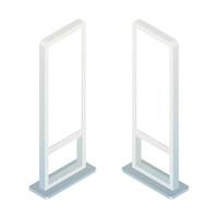 Set of blank digital signages isolated on white background. Vector