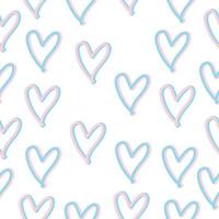 Pink And Blue Heart Shape Seamless Pattern Background vector