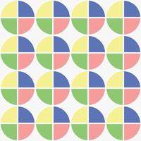 cute artistic background seamless geometric pattern with circle and square shapes pastel colorful rainbow ready for your design vector
