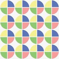 cute artistic background seamless geometric pattern with circle and square shapes pastel colorful rainbow ready for your design vector