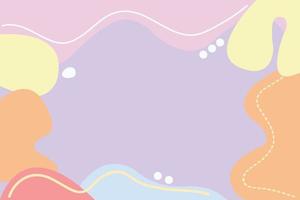 Abstrack Line waves Pattern Pastel Colorful Background with Shapes vector