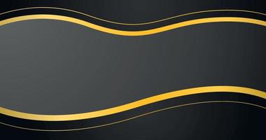 wave lines luxury yellow elegant gold black and grey wide background suitable for your business layout design vector