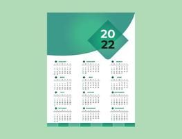 plantilla de diseño de calendario 2022 vector