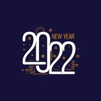 New year 2022 lettering typography style for greeting card vector