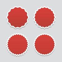 Simple flat style vintage labels stickers badge starburst vector graphic