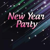 Happy New 2022 Year Party Poster Template with Colorful Light Effects. vector illustration