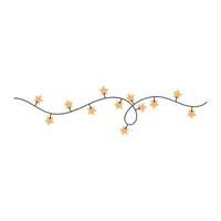 Vector modern colorful illustration of twinkle lights Christmas decoration. Use it as elements for design greeting cards , poster, card, packaging paper design