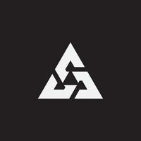 Triangle monogram design vector