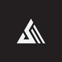 Triangle monogram design vector