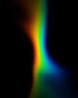 abstract rainbow color on black. wavy rainbow on black for background design. multicolored illustration graphic for wallpaper and any design need. photo