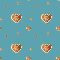 Seamless pattern of ginger cookies vector