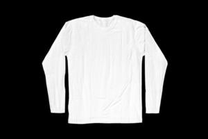 long-sleeved white t-shirts for mockups. plain t-shirt with black background for design preview. photo