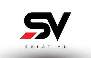 sv creativo diseño de logotipo de letra moderna. sv icono letras logo vector