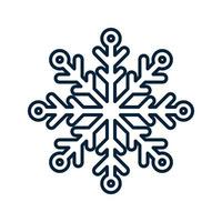 pictograma de copo de nieve. Símbolo tradicional de Navidad e invierno para diseño y decoración de logotipos, web, impresiones, adhesivos, emblemas, tarjetas de felicitación e invitaciones. vector