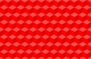 Textura de fondo de forma de cubo isométrico rojo. ilustración vectorial de patrones sin fisuras vector