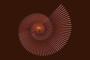 Geometric Nautilus shell icon. Flat vector illustration