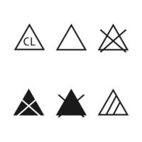 símbolos de lavado de ropa, iconos para secar. ilustración vectorial. vector