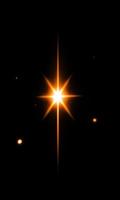 the bright star light on black. the star on a flame theme color background for creative design. photo