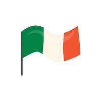 Flag of Ireland for St Patricks Day Flat vector illustration