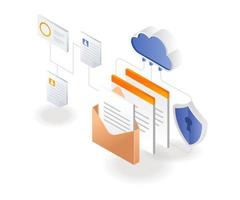 Cloud server data security vector