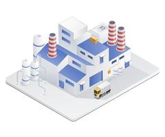 Industrial factory and production warehouse vector