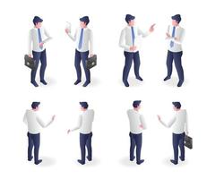 Bundle set of human movement positions for investment business vector