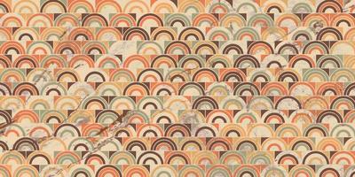 Japanese pattern with circle overlapping retro style vector