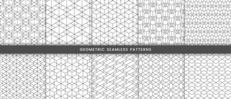 Set of geometric seamless pattern polygonal shape vector