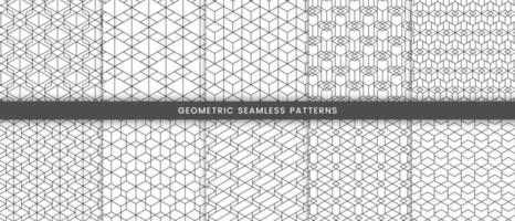 Set of geometric pattern polygonal shape vector