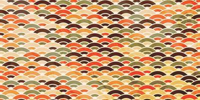 Japanese pattern with circle overlapping retro style vector