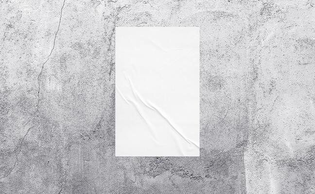 Paper texture. Gray paper sheet. White paper background blank creased  crumpled posters placard grunge textures surface backdrop flat lay, top  view Stock Photo