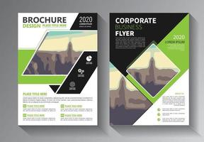flyer template for annual report and brochure with modern idea vector