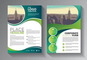 flyer template for annual report and brochure with modern idea vector