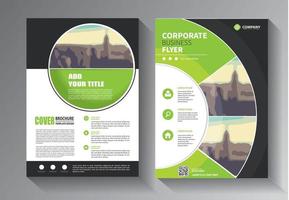 flyer template for annual report and brochure with modern idea vector