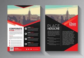 flyer template for annual report and brochure with modern idea vector