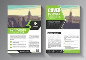 flyer template for annual report and brochure with modern idea vector