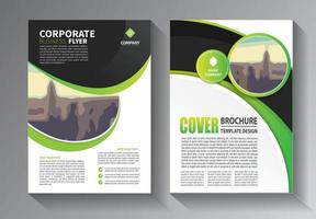 flyer template for annual report and brochure with modern idea vector