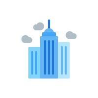 building apartment home in flat style icon. vector illustration for graphic design, website, UI
