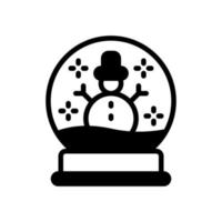 snowglobe solid style icon. Xmas winter element. EPS 10 vector