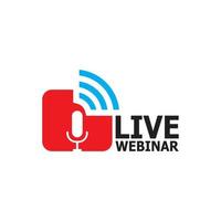 Live webinar icon and symbol template vector