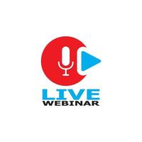 Live webinar icon and symbol template vector