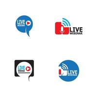 Live webinar icon and symbol template vector