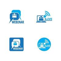 Live webinar icon and symbol template vector