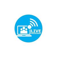 Live webinar icon and symbol template vector