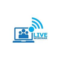 Live webinar icon and symbol template vector