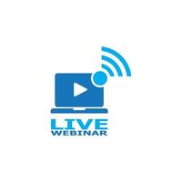 Live webinar icon and symbol template vector