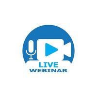 Live webinar icon and symbol template vector