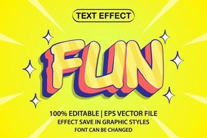 divertido efecto de texto editable 3d vector