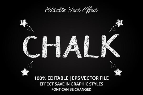 chalk 3d editable text effect