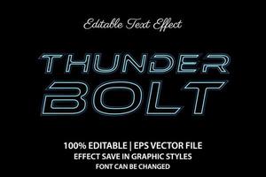 thunder bolt 3d editable text effect